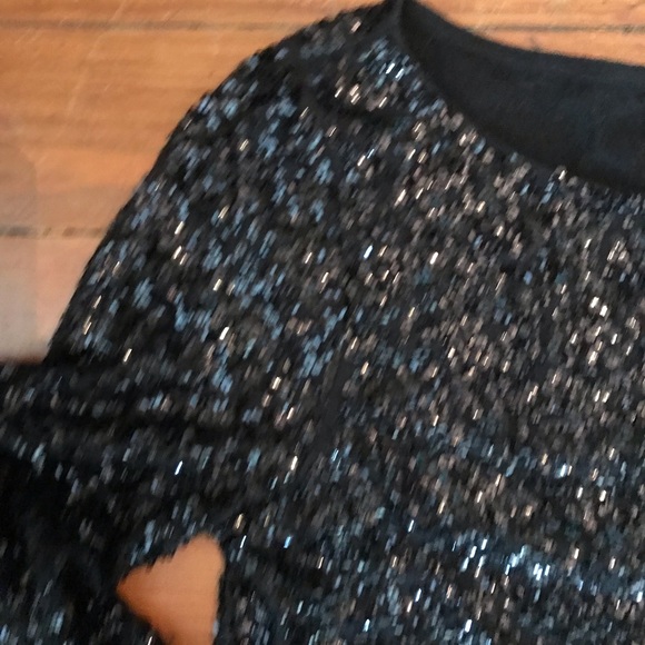 JCrew Factory long sleeve sequined top. - Picture 3 of 8